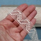 Vintage Cotton Lace Trim - Antique French Bobbin Lace Trim For Diy Projects