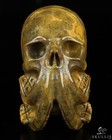 3 6  Ocean Jasper Hand Carved Nautiloid Cthulhu Crystal Skull Sculpture