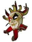 Jester Red Music Decorate Wear Mardi Gras Masquerade Mask Wall Hanging