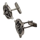 Vintage Caduceus Cufflinks Medical Silvertone Doctor Nurse Physician