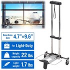 Folding Luggage Cart With 2 Wheels  Compact Travel Trolley For Light Duty 22lbs