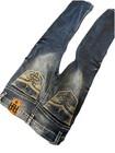 Rock Revival Blue Bootcut Denim Jeans Embroidered Pockets Men s