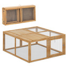 Wooden Chicken Coop Rabbit Hutch Pet Cage Wood Small Animal Poultry Cage Run