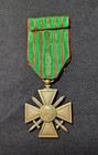 Ww1 Original French War Cross 1914-1917 Citations Bronze Palm Silver Star
