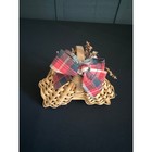 Vintage Mini Hand Woven Splint Gathering Primitive Buttocks Basket Miniature