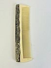 Vtg Sterling Silver Plated Comb 7 25 Inch Ornate Handle Antique Vanity Grooming