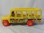 Vintage Fisher Price Original Little People School Bus Pull Play Toy 1965  192