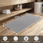  Set Of 2 Waffle Bathroom Runner Rugs  Boho Bath Rugs Non Slip Washable  Super 