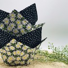 Microwave Bowl Cozy Holder  Reversible  Black Daisies  Choose Single Or Set Of 3