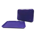 Plastic Eating Food Serving Tray For Cafeteria Lunch Kids 13 25  X 9 75   Purple