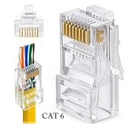 100pcs Rj45 Pass Through Modular Plug Network Cable Connector End 8p8c Cat6 Cat5