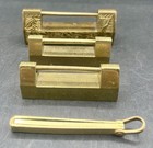 Lot Of 3 Vintage Chinese Brass Padlocks With Key