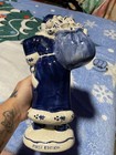 Dedham Pottery Santa Claus Ceramic Crackle Glaze Ltd  Edition Signed Rare 1st Ed