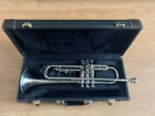 1980 Vintage Brass Trumpet Horn W  Mouthpiece   Original Leather Carry Case New