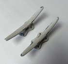 Vintage Cast Iron Boat Dock Cleats Pair White Distressed Nautical 6    New