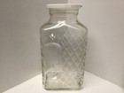 2-quart Art Deco Refrigerator Bottle Container Pressed Glass Hand Holds Rd4