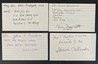 Wwii War Heroes Signed Index Cards Lot Of 4 Albin Irzyk Gene Iaconetti Iwo Jima 