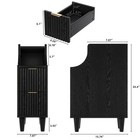 Narrow Nightstand Set Of 2  Small 2 Drawer Nightstand  Slim Side End Table