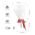 Air Spray Paint Texture Tool  Drywall Wall Painting Sprayer With 3 Nozzles  Text
