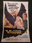 Vtg Atom Age Vampire 1963 Original Movie Poster 1sh Horror Sci-fi B-movie 27x41