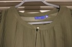Women s Olive Green Apt  9 Pleated Sleeve Blouse Top Xl