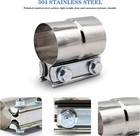 4pcs Stainless Lap Joint Exhaust Clamp Sleeve Band For 2 5  2 1 2  Od Pipe