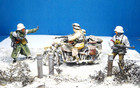 King  country 54mm Ww2 Ws06 w  2 German Winter Motorcycle  2 Figs  2000 Pre Oop