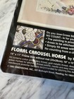 Vtg Dimensions No Count Crossstitch Floral Carousel Horse  3978 Kimberly Stenbo