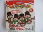 3 Diy Ornament Craft Kits Holiday Jingles 4 Snowman   Golden Holiday Wreath 12ct