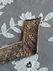 Beautiful Antique Victorian 19th C Hand Emb   Beaded Trim Fragment For Dress