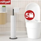 Black Toilet Paper Holder Stand And Dispenser For 4 Spare Rolls toilet Paper
