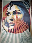 Shepard Fairey Obey Giant Target Exceptions Art Print Poster Signed 24 X 36 Fire