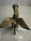 Vintage Solid Brass Winged Rearing Horse Pegasus Figure 6 75    Tall