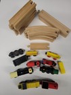 Wooden Train And Track Lot 33 Pieces Imaginarium Thomas Train Brio Compatible 