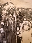 Vintage Native American Chief   Child Photo Colorado Springs 1920 Snapshot 4x6