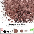Chunky Glitter 3 5oz  100g Pink Gold Craft Glitter Powder Mixed Fine Flakes