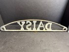 Vintage Galvanized Cast Iron Daisy Parlor Stove Sign Topper