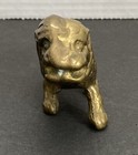 Vintage Solid Brass Lion Paperweight Figure Mcm Mid Century 5    Long