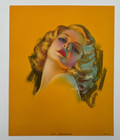Bewitching Eyes  Vintage 1930s Zoe Mozert Art Deco Pin-up Print  Sultry Blonde