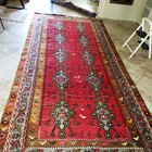 Vintage Traditional Tribal Caucasian Hand-knotted Wool Runner 13 9  X 6 4 
