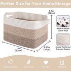 Oiasket Storage Baskets For Organizing  Woven Baskets For Shelves  Rectangle