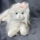 Vintage Applause White Persian Cat Plush Blue Eyes 19  1994 Stuffed Animal Rare