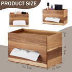 Wooden Tissue Box Cover  Wooden Shelf Covers  Acacia Tissue Box Holder With Stor