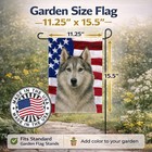 Caroline s Treasures Gray And White Siberian Husky American Garden Flag