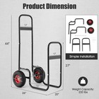 Firewood Log Cart Carrier Wood Hauler Storage Rack With Shockproof Rubber Wheels