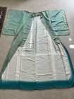 Women Blue Silk With Kimono Robe Floral Embroidered             
