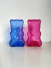 Light-up Blue And Pink Gummy Bear Statue Lamps Set Of 2