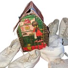 Vintage Baby Shoes Lot 3 Pairs  Booties  Socks  Box  Display  Antique