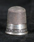 Antique Sterling Silver Thimble Victorian Era Star Pattern Size 8  th2 