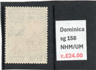 Dominica Qe2 1954-62  2 40 Yellow-orange   Black Sg 158 Nhm um